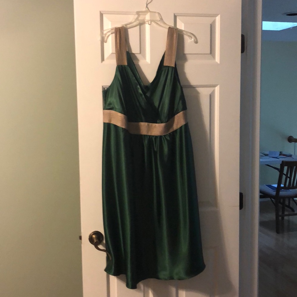 Green/Gold Prom Dress